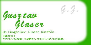 gusztav glaser business card